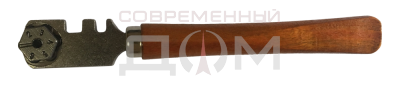 Стеклорез Sturm 1077-AL-02, с дерев.ручкой, 6-роликовый